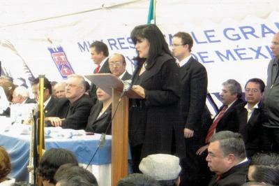 21 DE MARZO 2009. DISCURSO DE LA DRA KARLA VAZQUEZ FLORES EN EL HEMICICLO A JUAREZ, ANTE LAS POTENCIAS MASONICAS DEL PAIS.